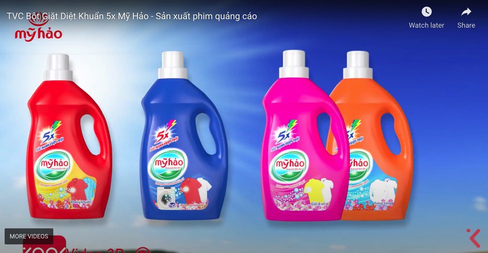 Những hiệu ứng video tinh tế làm nên giá trị của TVC nước giặt diệt khuẩn 5X Mỹ Hảo - TVC Bột Giặt Diệt Khuẩn 5x Mỹ Hảo