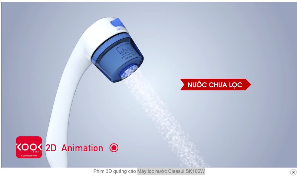 Phim 3D quảng cáo Máy lọc nước Cleansui SK106W