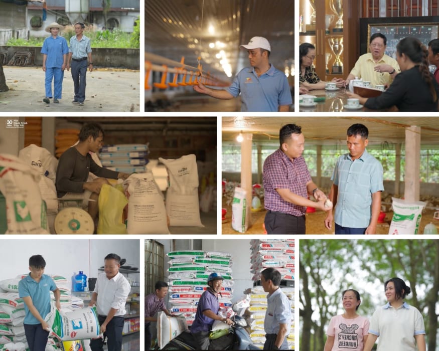 Khoảnh khắc đời thường của người chăn nuôi trong video testimonials doanh nghiệp