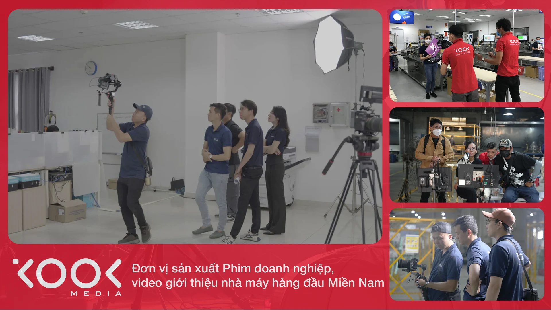 Ekip quay phim Kool Media tai nha may san xuat cong nghiep