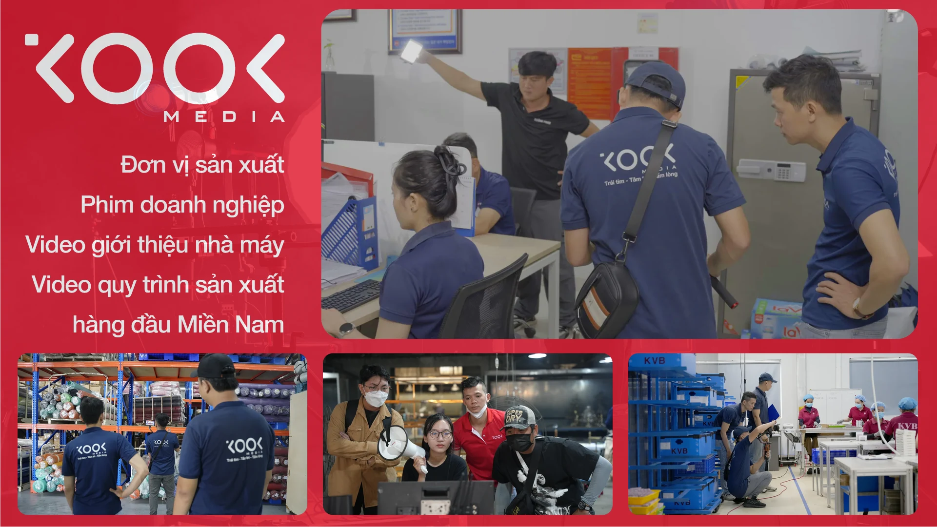 Kool Media ghi hinh tung cong doan trong quy trinh san xuat nha may