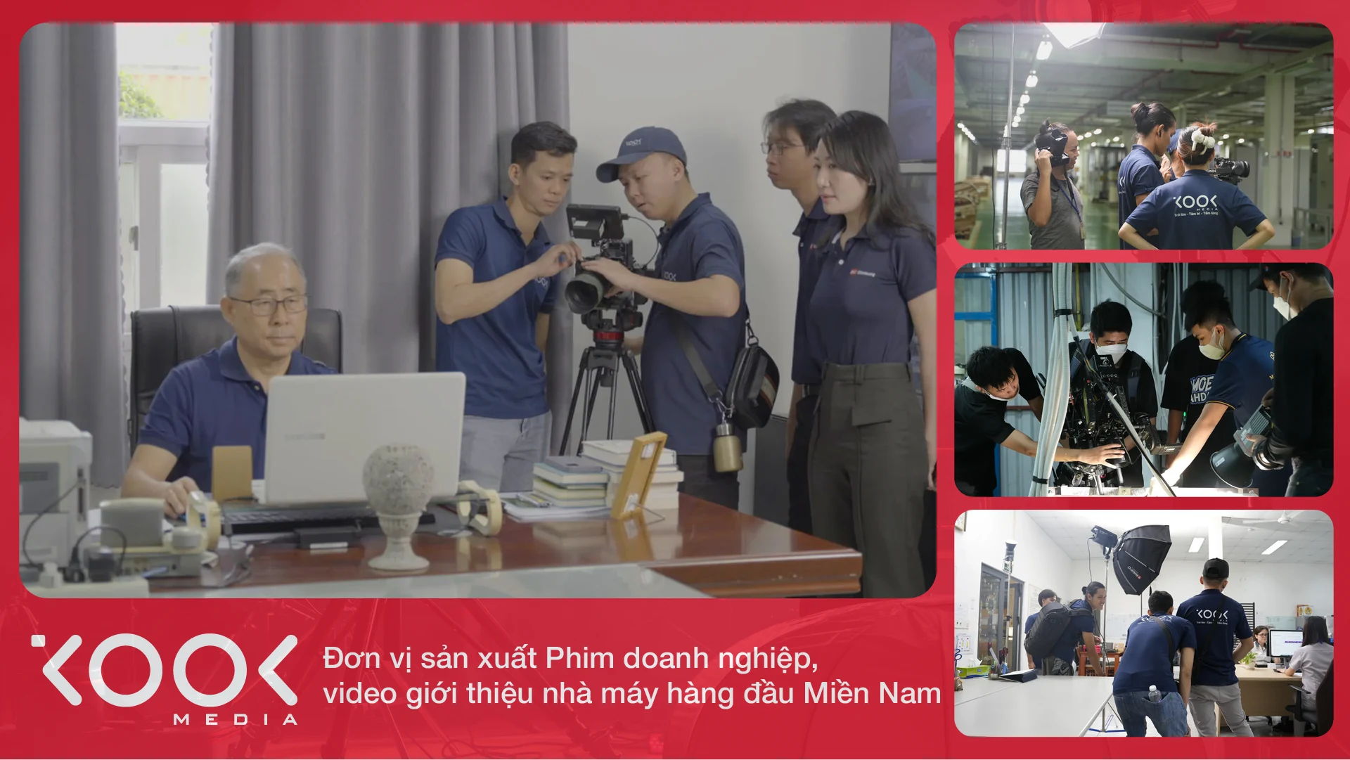 Anh sang chuyen nghiep trong san xuat phim gioi thieu nha may cong nghiep